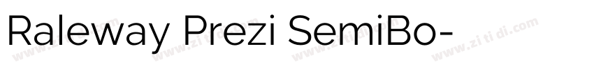 Raleway Prezi SemiBo字体转换